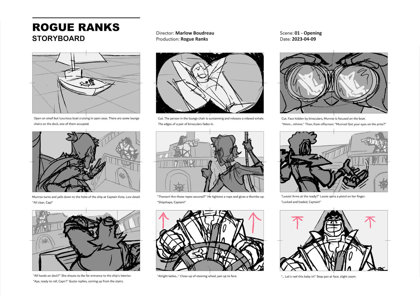 Storyboard - Rogue Ranks Scene 01