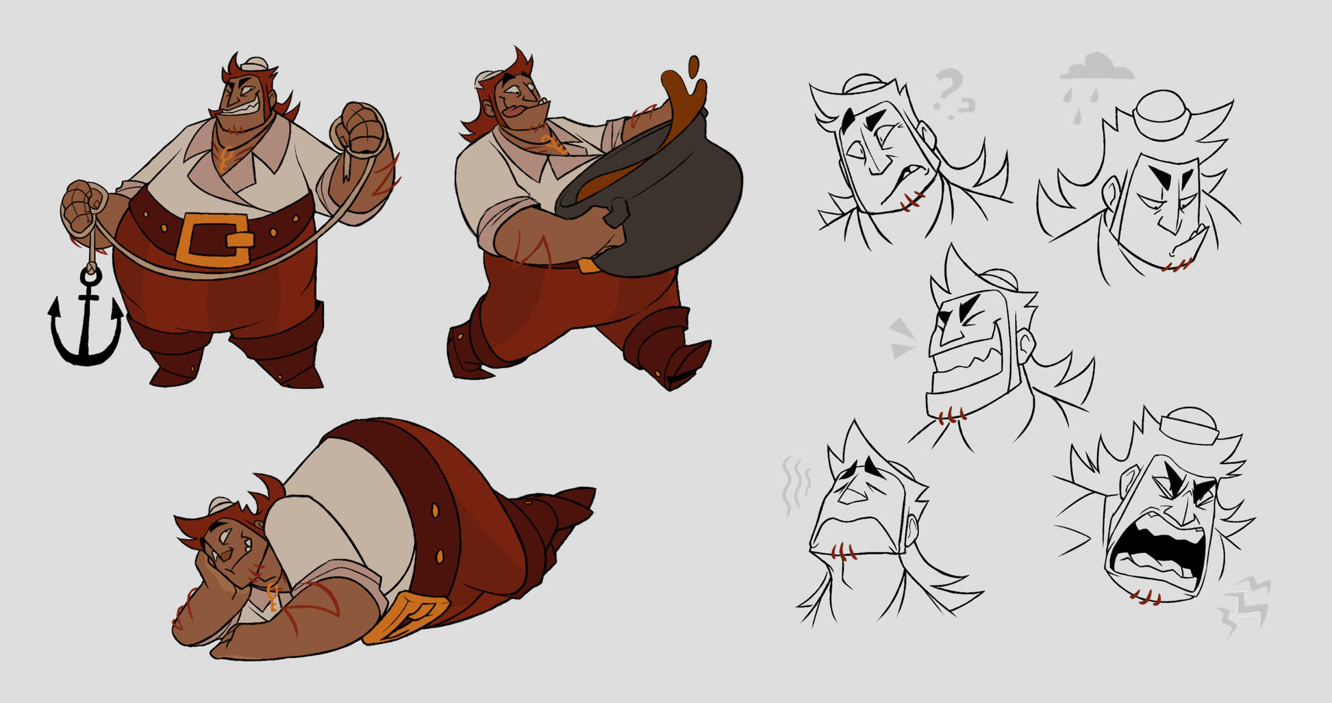 Character design pose + expression sheet