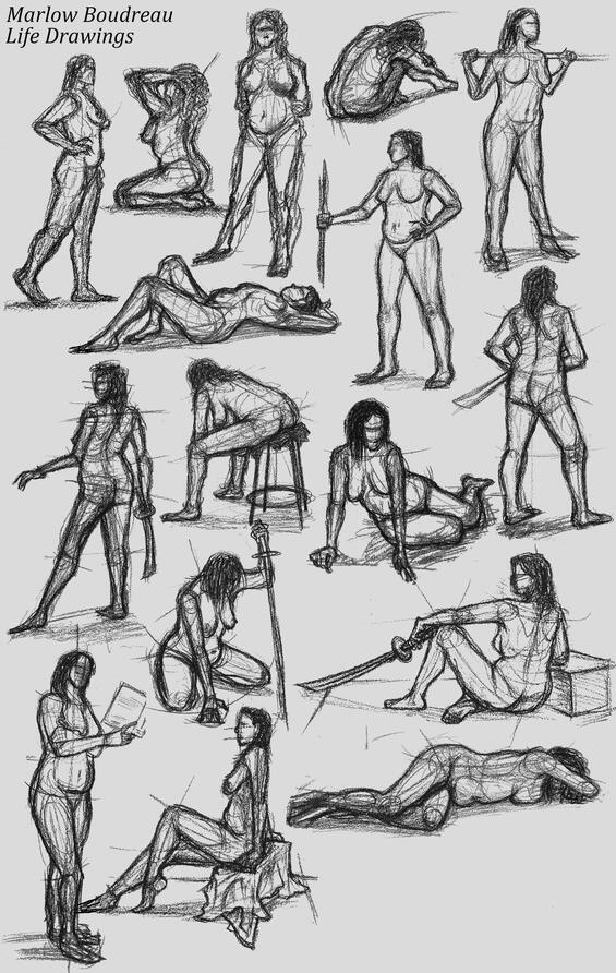 Life drawing - full poses