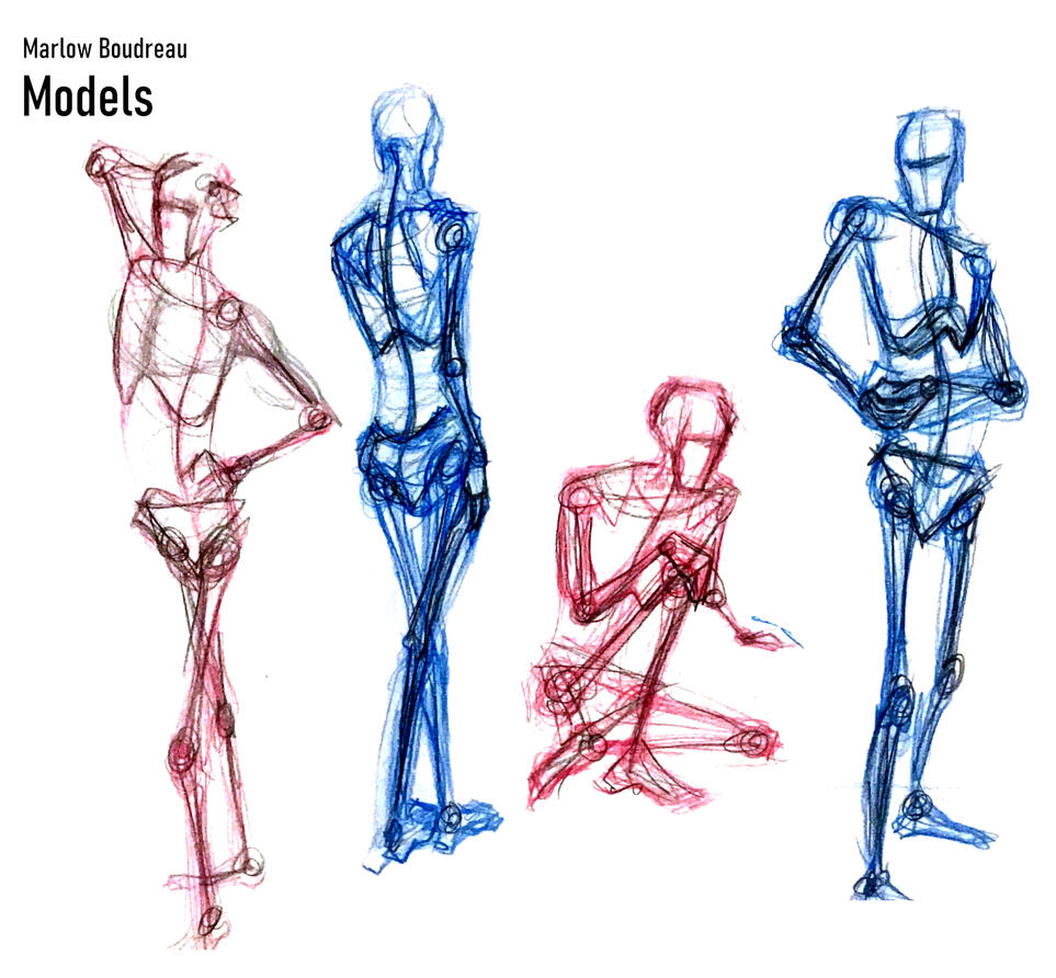 Life drawing - gestural poses